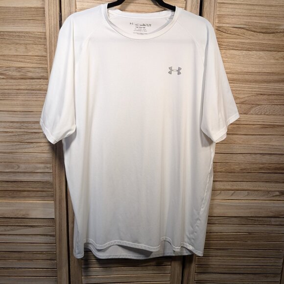 Under Armour Classic White Tee THE TECH TEE Size XL - Picture 1 of 8